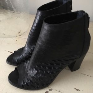 Open toe booties